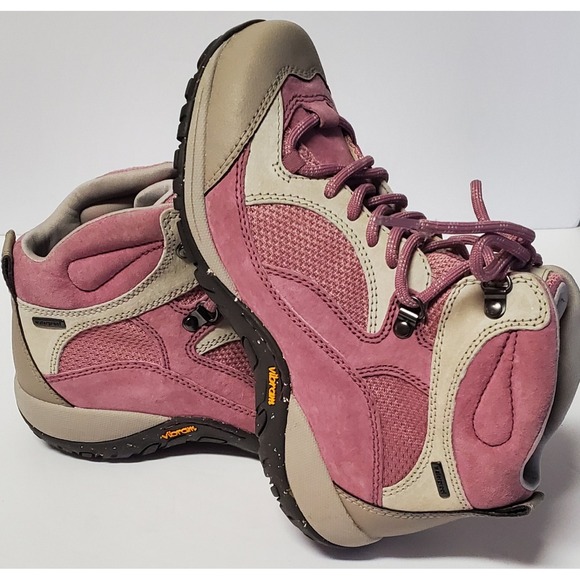 DANSKO Vibram Waterproof 38/7.5-8 US Leather &Fabric Rubber Sole Posy Mauve NWOT - Picture 2 of 13